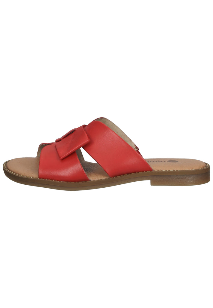 Remonte Pantoletten Glattleder Rot - surf4shoes