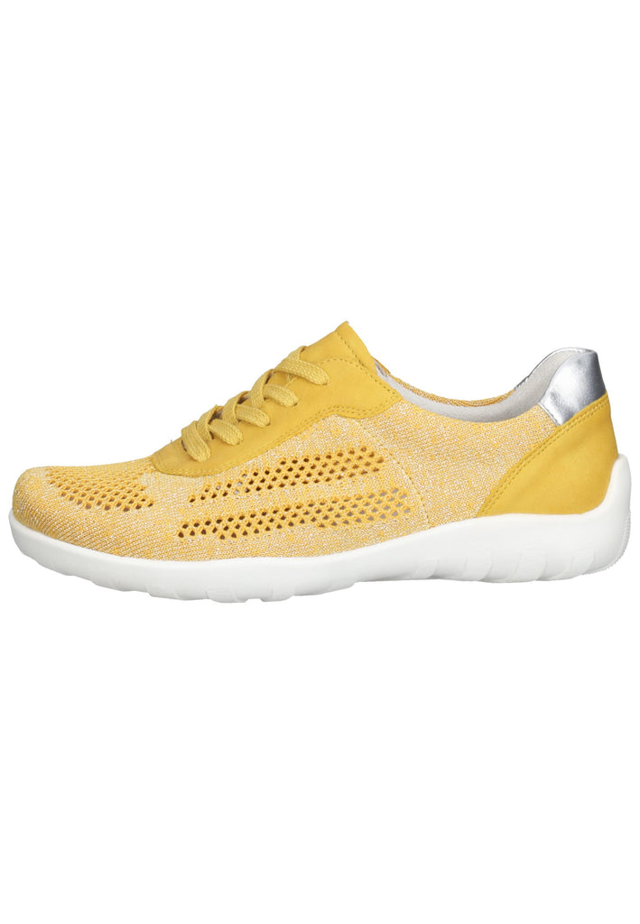 Remonte Sneaker Lederimitat/Textil Gelb/Silber - surf4shoes