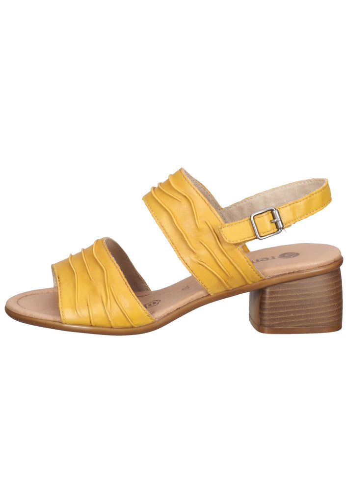 Remonte Sandalen Glattleder Gelb - surf4shoes