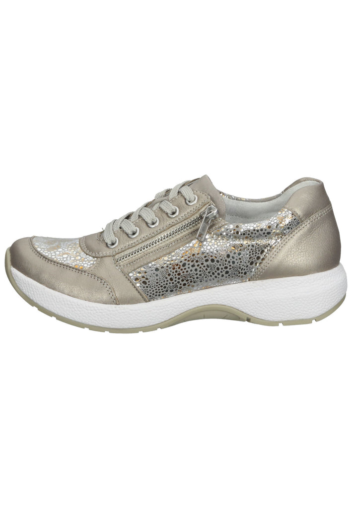 Remonte Sneaker Lederimitat/Textil Beige/Silber - surf4shoes