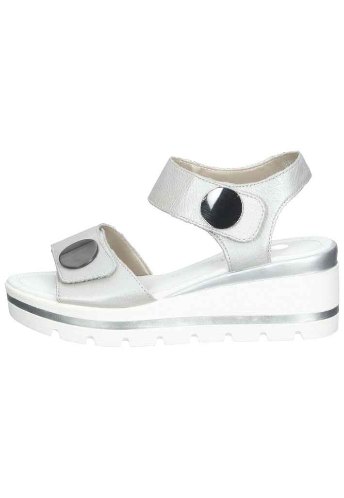 Remonte Sandalen Glattleder Silber - surf4shoes