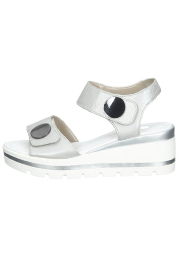 Remonte Sandalen Glattleder Silber - surf4shoes