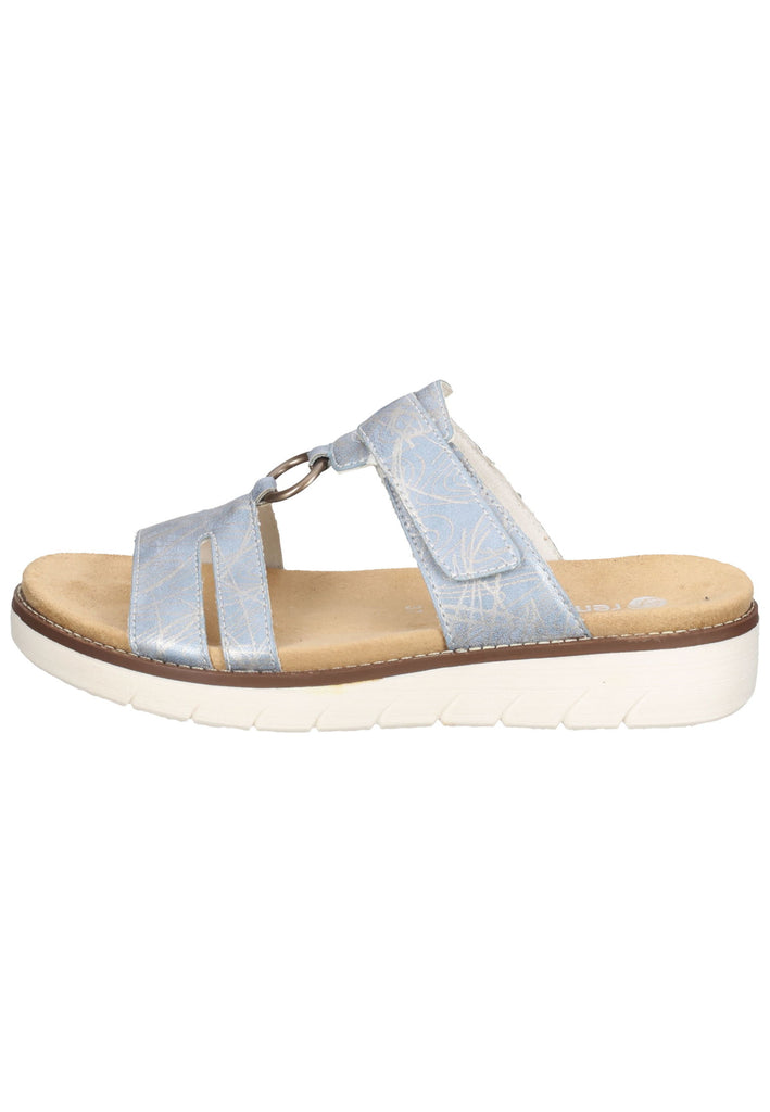 Remonte Pantoletten Lederimitat Blau - surf4shoes