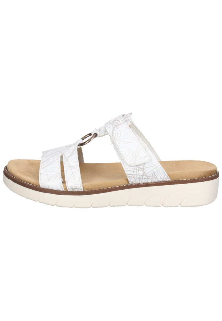 Remonte Pantoletten Lederimitat Weiß - surf4shoes
