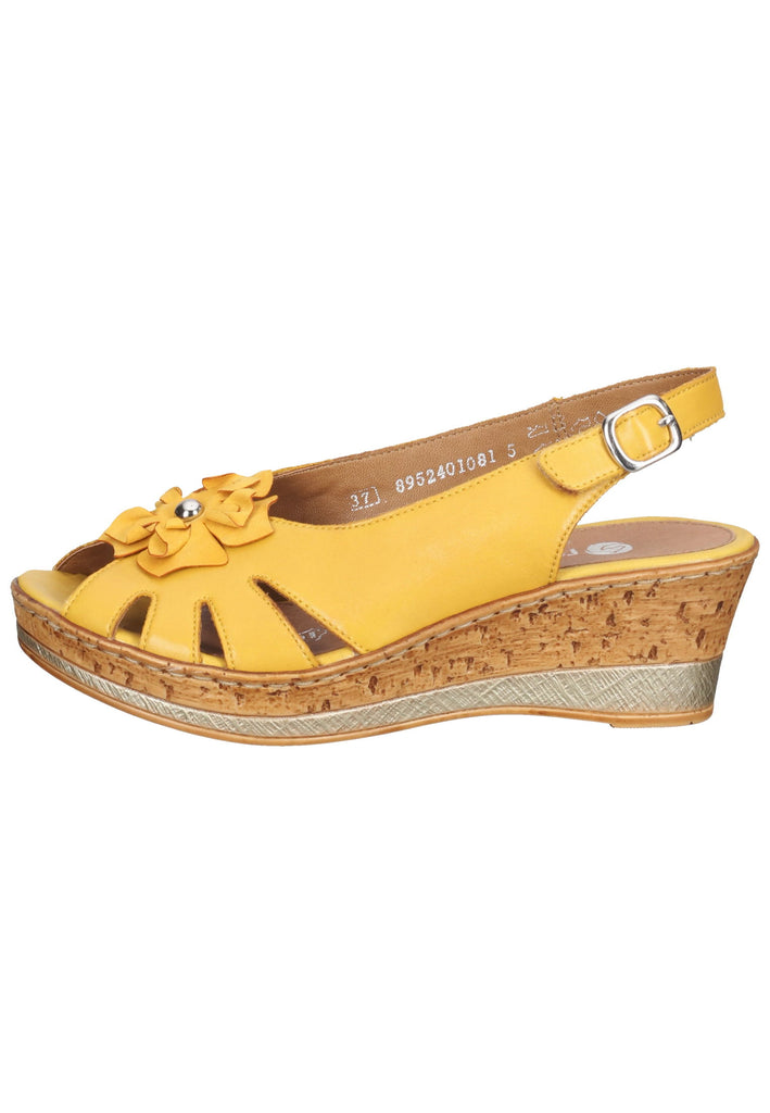 Remonte Sandalen Glattleder Gelb - surf4shoes