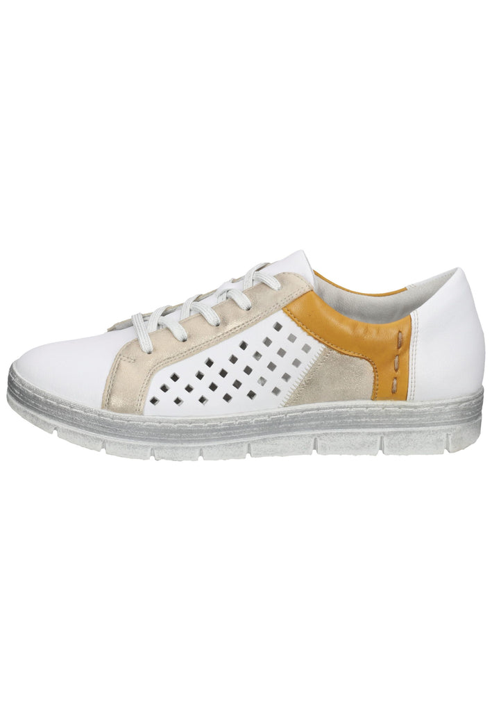 Remonte Halbschuhe Glattleder Weiß/Gelb - surf4shoes