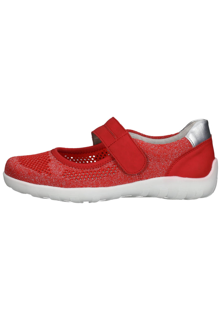 Remonte Ballerinas Lederimitat/Textil Rot/Silber - surf4shoes