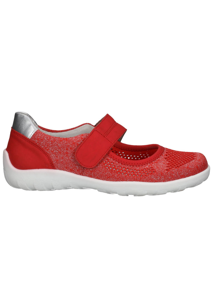 Remonte Ballerinas Lederimitat/Textil Rot/Silber - surf4shoes