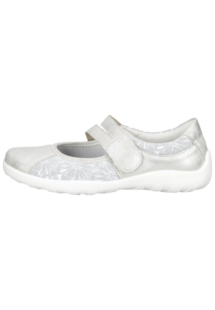 Remonte Ballerinas Lederimitat/Textil Weiß/Silber - surf4shoes