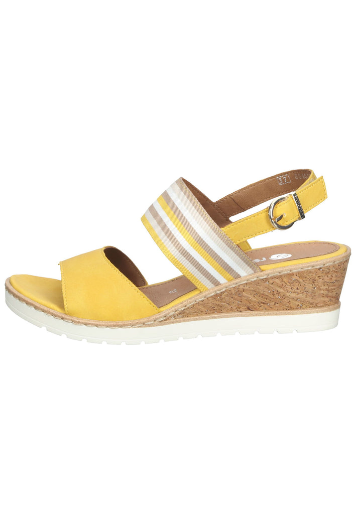 Remonte Sandalen Lederimitat Beige/Gelb - surf4shoes