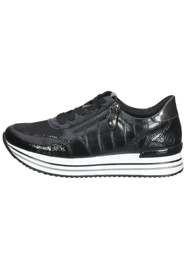 Remonte Sneaker Lederimitat Schwarz - surf4shoes