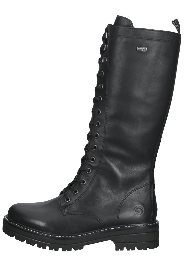 Remonte Stiefel Glattleder Schwarz - surf4shoes