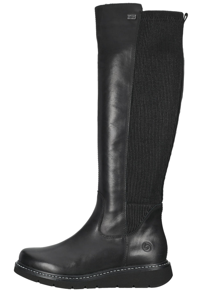 Remonte Stiefel Glattleder Schwarz - surf4shoes