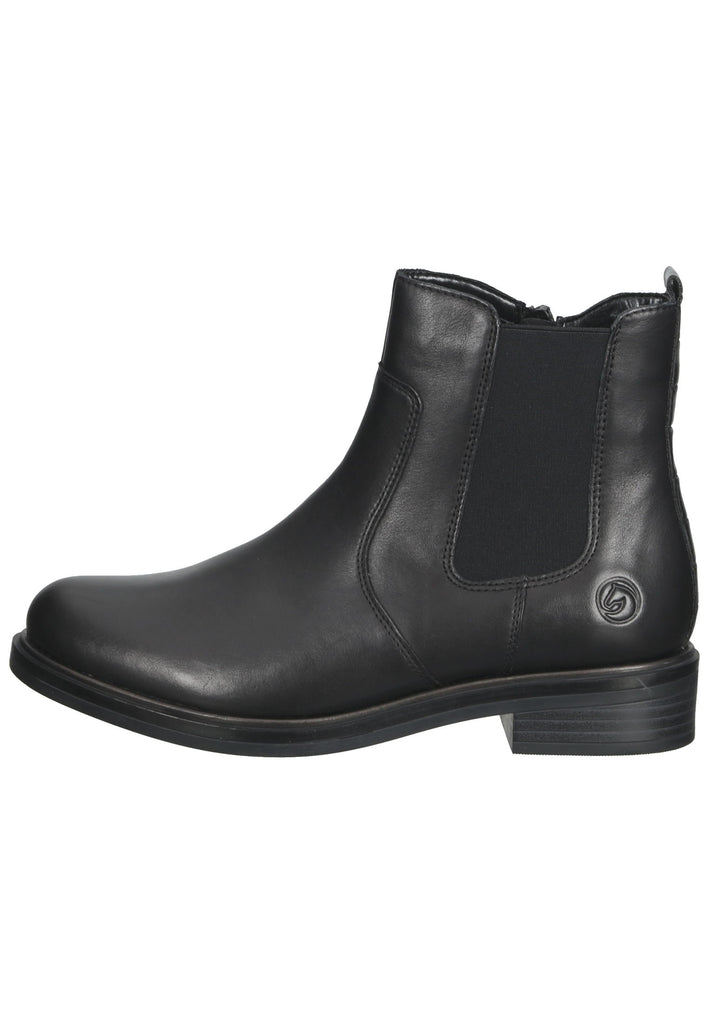 Remonte Stiefelette Glattleder Schwarz - surf4shoes