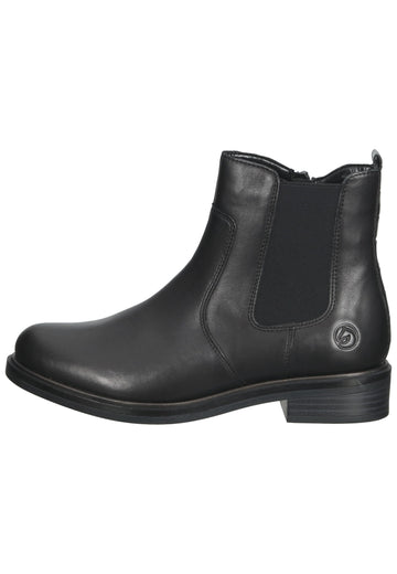 Remonte Stiefelette Glattleder Schwarz - surf4shoes
