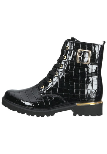 Remonte Stiefelette Lederimitat Schwarz - surf4shoes