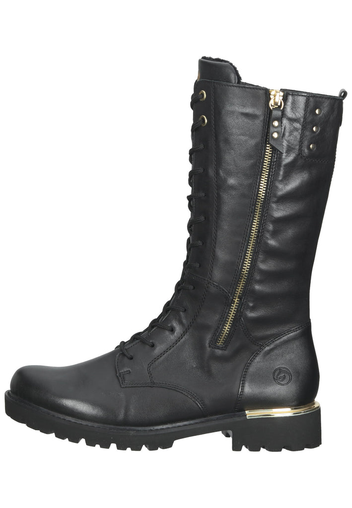 Remonte Stiefel Glattleder Schwarz - surf4shoes