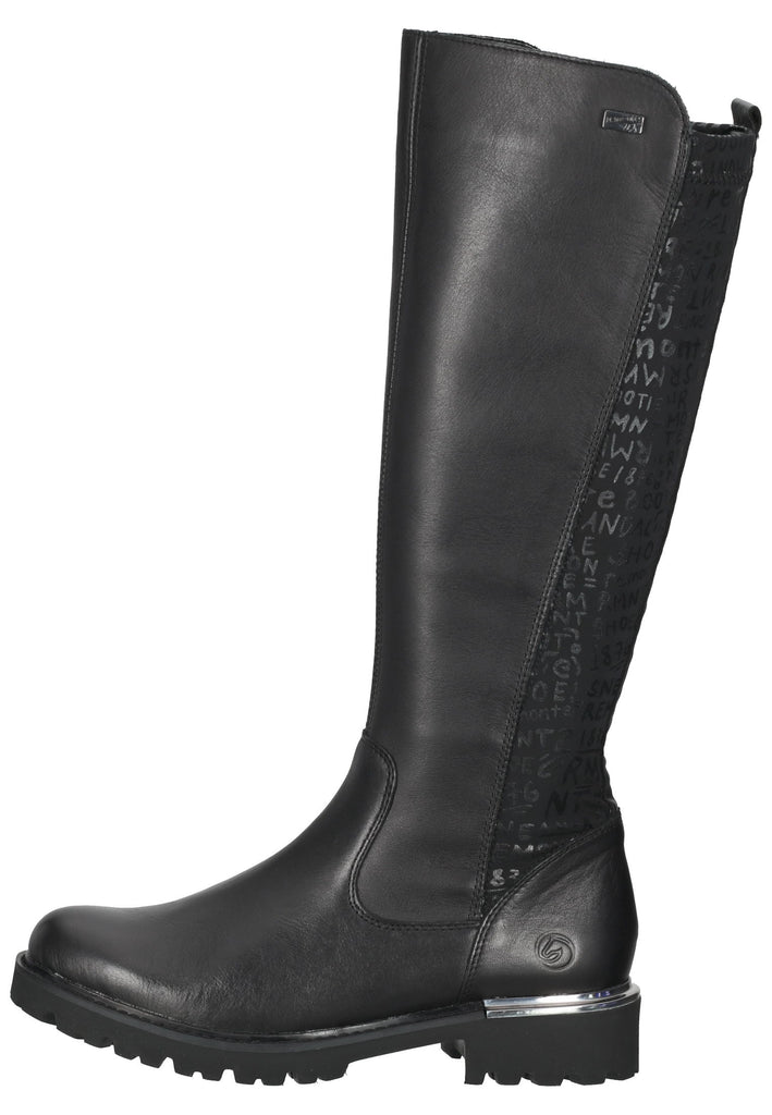 Remonte Stiefel Leder/Textil schwarz - surf4shoes