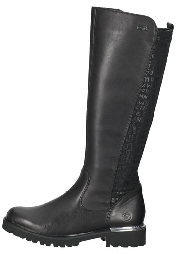 Remonte Stiefel Leder/Textil schwarz - surf4shoes