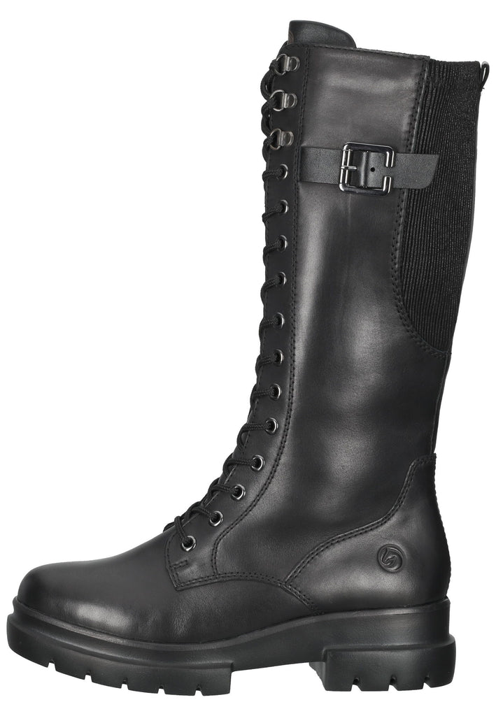 Remonte Stiefel Leder/Textil Schwarz Warmfutter - surf4shoes