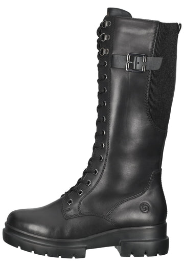 Remonte Stiefel Leder/Textil Schwarz Warmfutter - surf4shoes