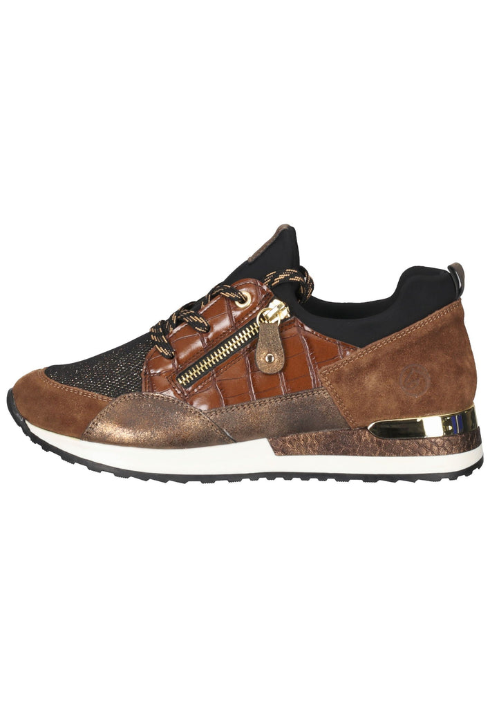 Remonte Sneaker Lederimitat Schwarz/Braun - surf4shoes