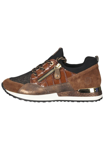 Remonte Sneaker Lederimitat Schwarz/Braun - surf4shoes