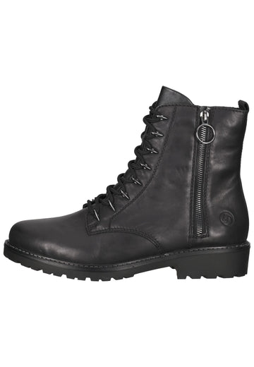 Remonte Stiefelette Glattleder Schwarz - surf4shoes