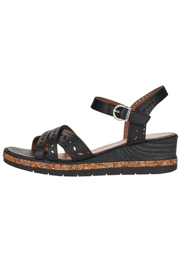 Remonte Sandalen Leder Schwarz - surf4shoes