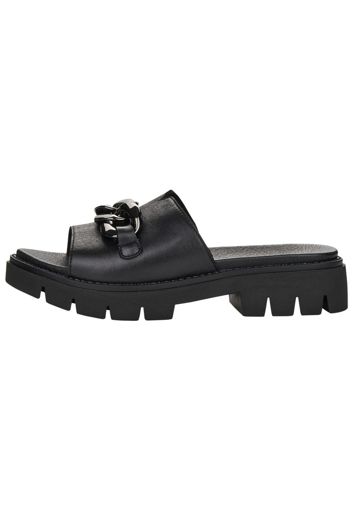 Remonte Pantoletten Leder Schwarz - surf4shoes