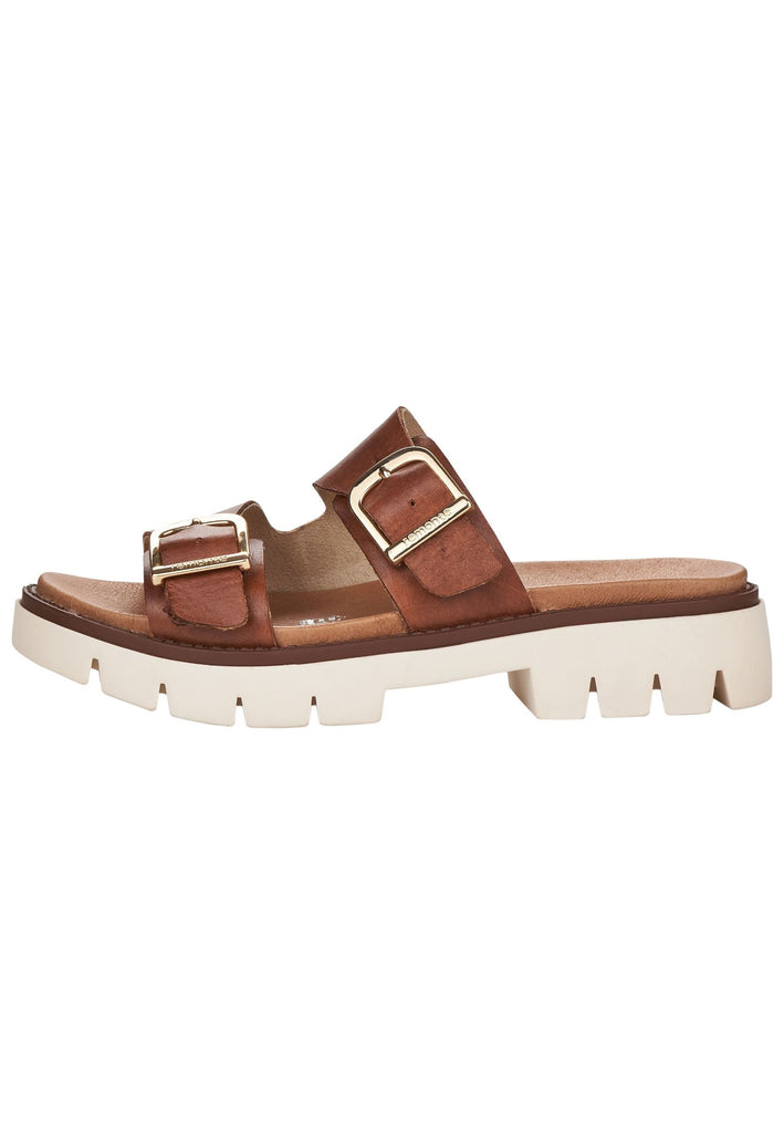 Remonte Pantoletten Leder Muskat - surf4shoes