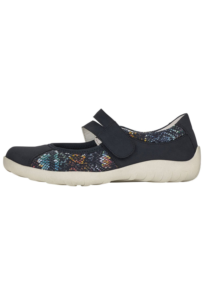 Remonte Ballerinas Leder Blau/Multi - surf4shoes