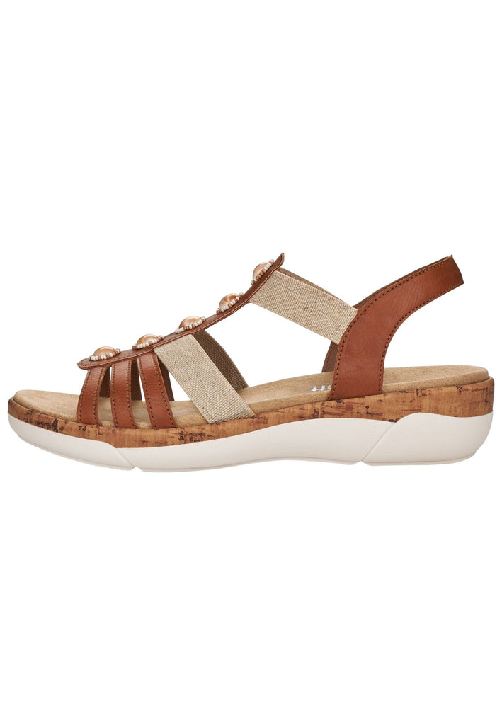 Remonte Sandalen Lederimitat Braun - surf4shoes