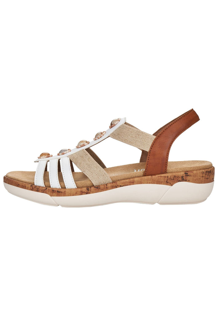 Remonte Sandalen Lederimitat Weiß Kombi - surf4shoes