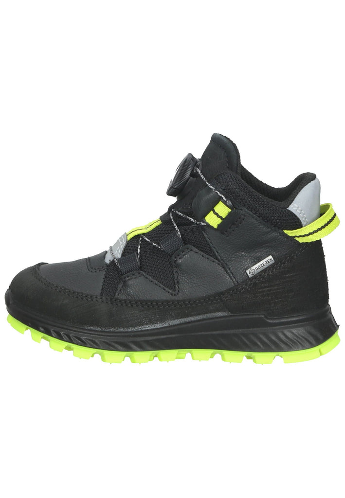 ecco Stiefelette Leder/Textil Schwarz/Grün - surf4shoes