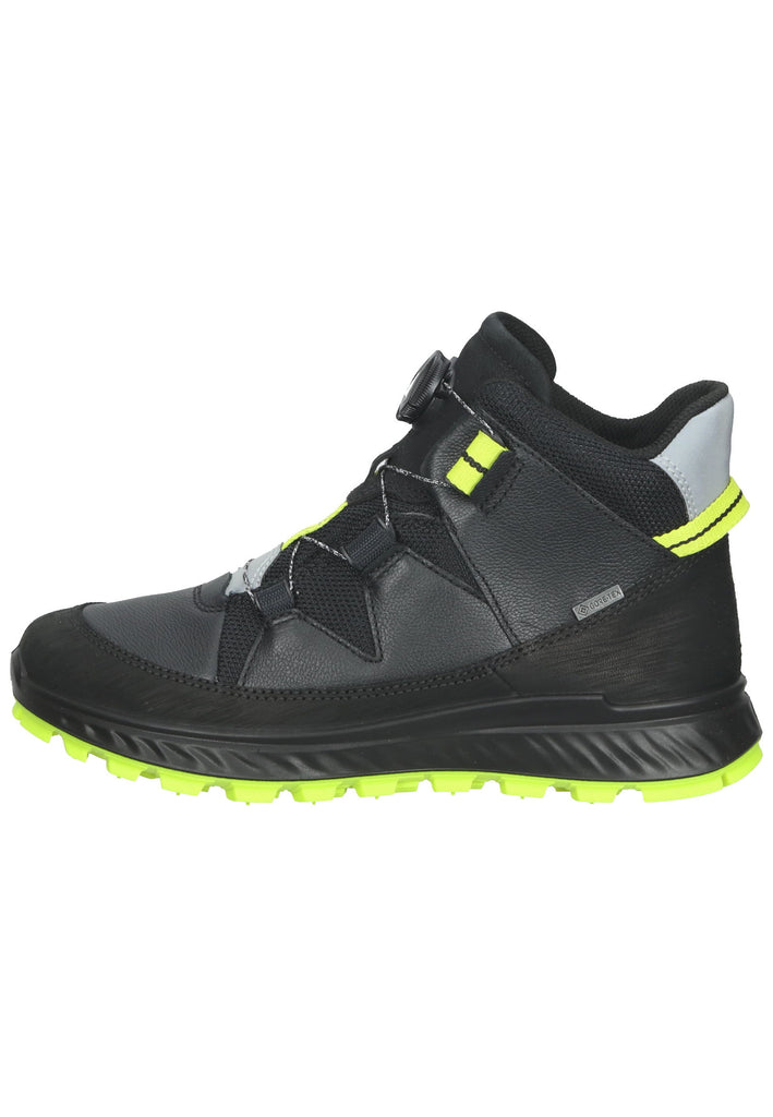 ecco Stiefelette Leder/Textil Schwarz/Grün - surf4shoes