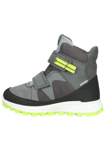 ecco Stiefel Nubukleder/Textil Grau/Grün Warmfutter - surf4shoes