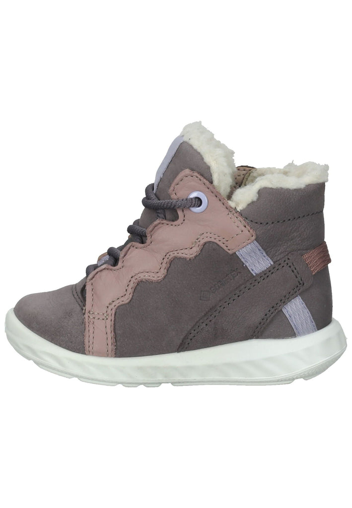 ecco Sneaker Nubukleder Grau/Rosa - surf4shoes