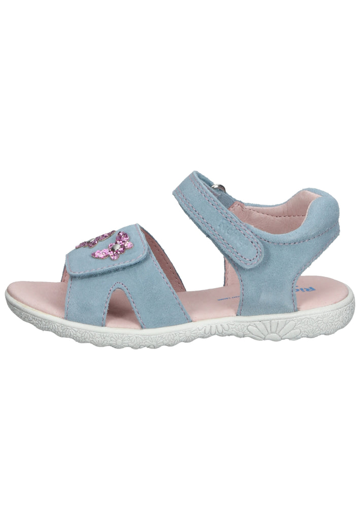Richter Sandalen Veloursleder Blau/Pink - surf4shoes