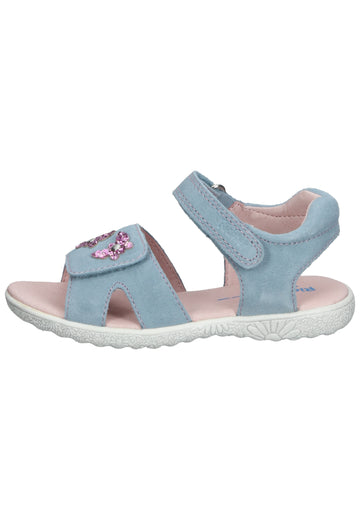 Richter Sandalen Veloursleder Blau/Pink - surf4shoes