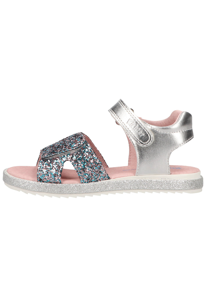 Richter Sandalen Lederimitat/Textil Silber - surf4shoes