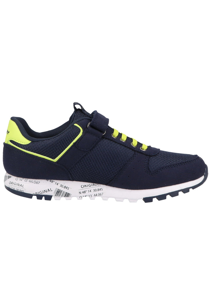 Richter Sneaker Lederimitat/Textil Blau/Gelb - surf4shoes