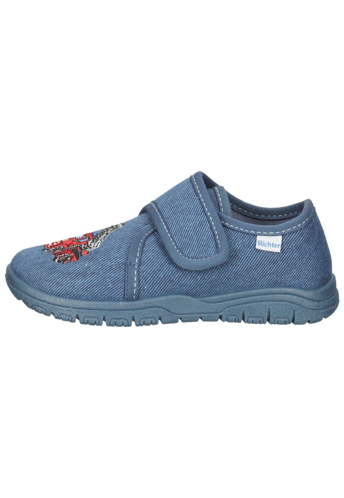 Richter Hausschuhe Textil Blau - surf4shoes