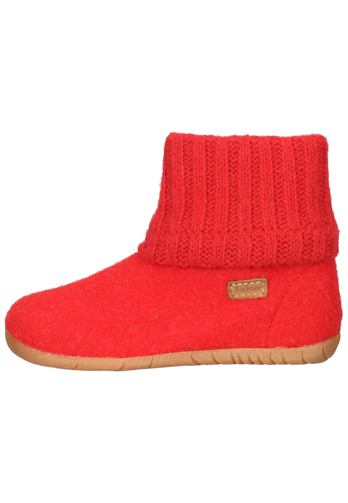Richter Hausschuhe Filz Rot - surf4shoes