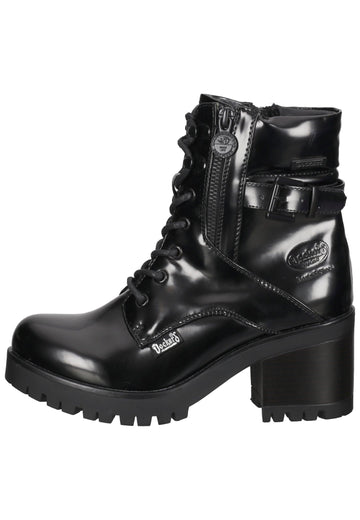 Dockers Stiefelette Lederimitat Schwarz Lack - surf4shoes