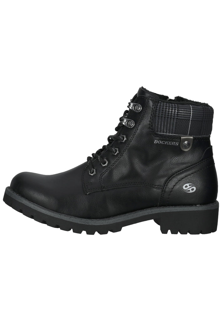 Dockers Stiefelette Lederimitat Schwarz/Grau - surf4shoes