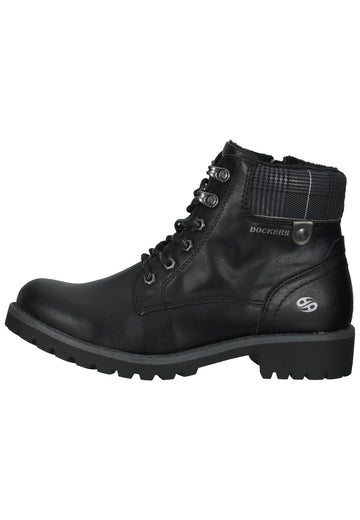 Dockers Stiefelette Lederimitat Schwarz/Grau - surf4shoes
