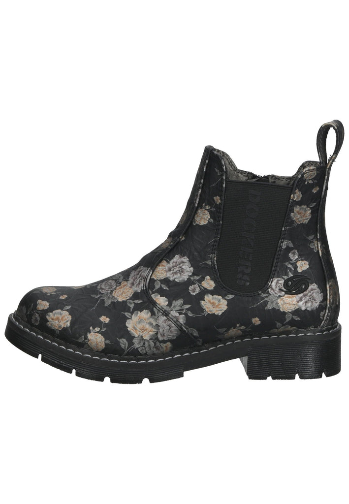 Dockers Stiefelette Lederimitat Schwarz Multi - surf4shoes