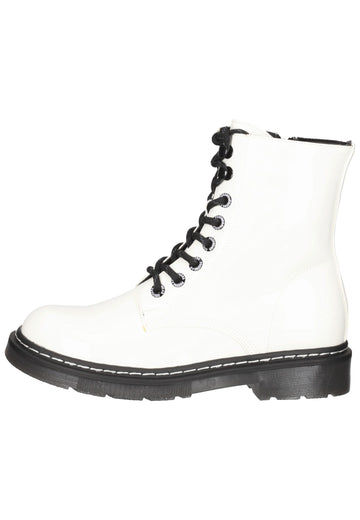 Dockers Stiefelette Lederimitat Weiß - surf4shoes