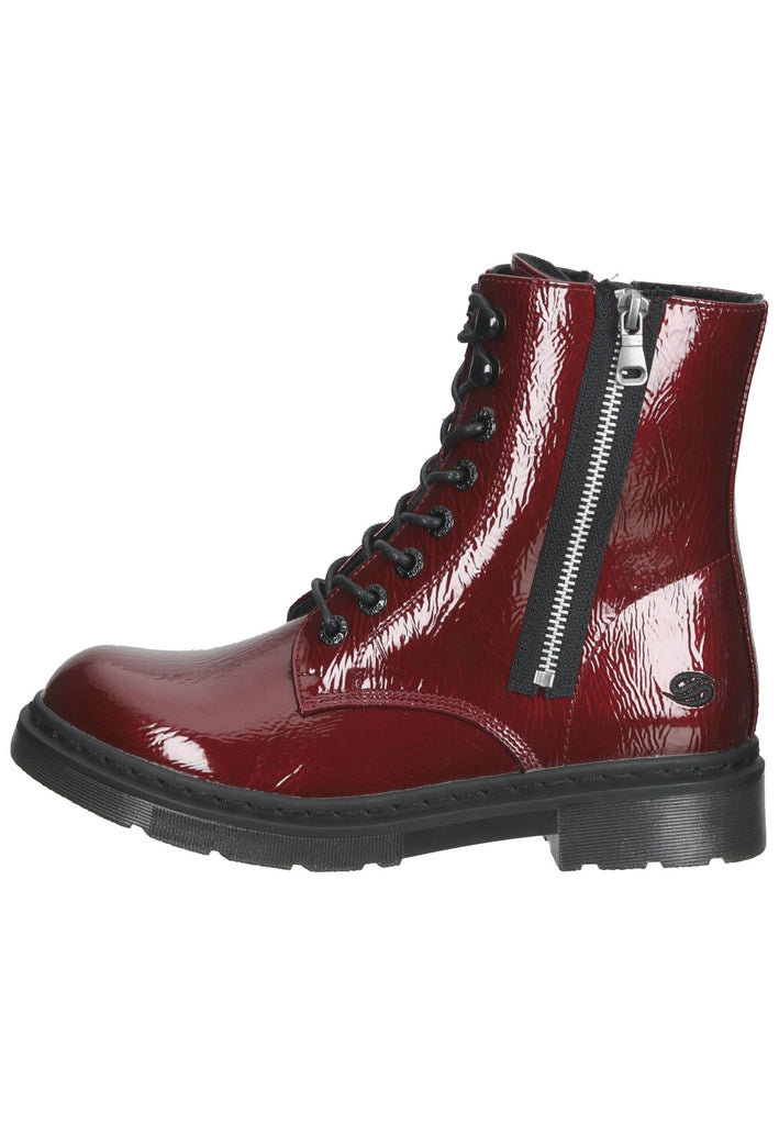 Dockers Stiefelette Lederimitat Rot Lack Warmfutter - surf4shoes